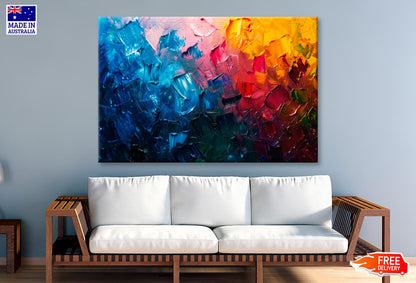 Colorful Abstract Oil Painting Wall Art Decor 100% Australian Made