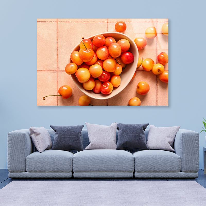 A Bowl of Cherry Tomatoes Acrylic Glass Print Tempered Glass Wall Art 100% Made in Australia Ready to Hang