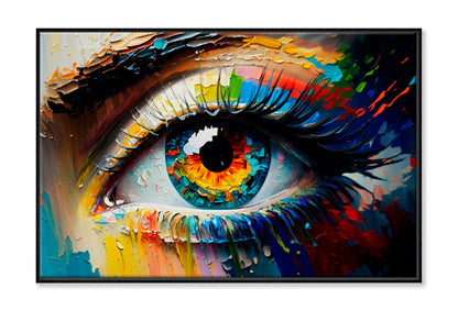 Conceptual A0bstract Picture Of The Eye Oil Painting Wall Art Limited Edition High Quality Print Canvas Box Framed Black