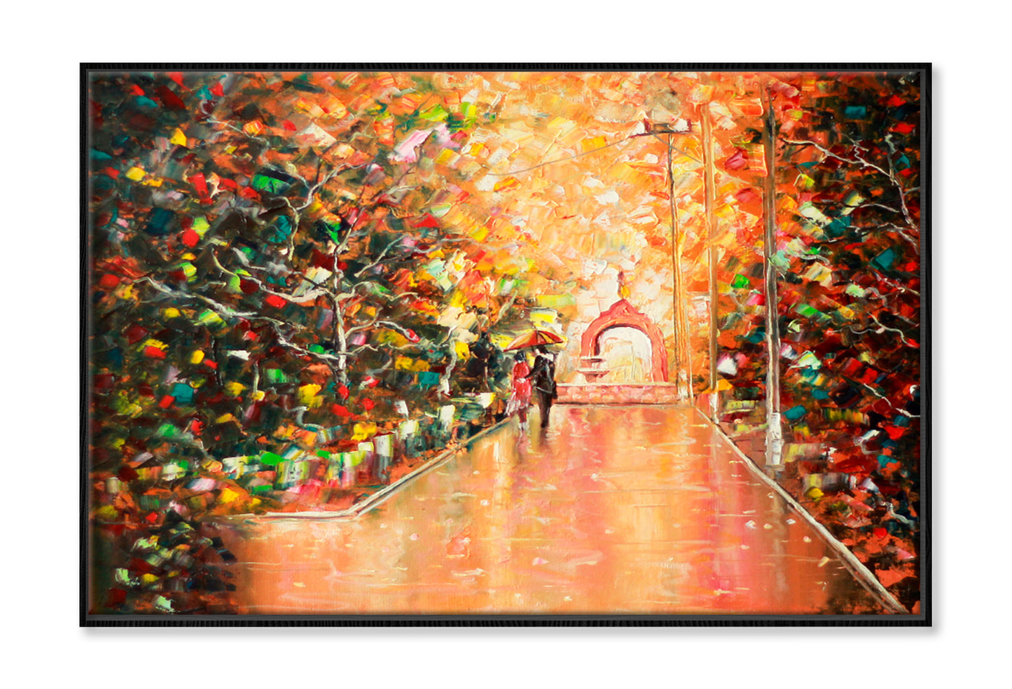 Arch Couple Oil Painting Wall Art Limited Edition High Quality Print Canvas Box Framed Black