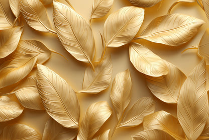 Collection of Golden Leaves Home Decor Premium Quality Poster Print Choose Your Sizes