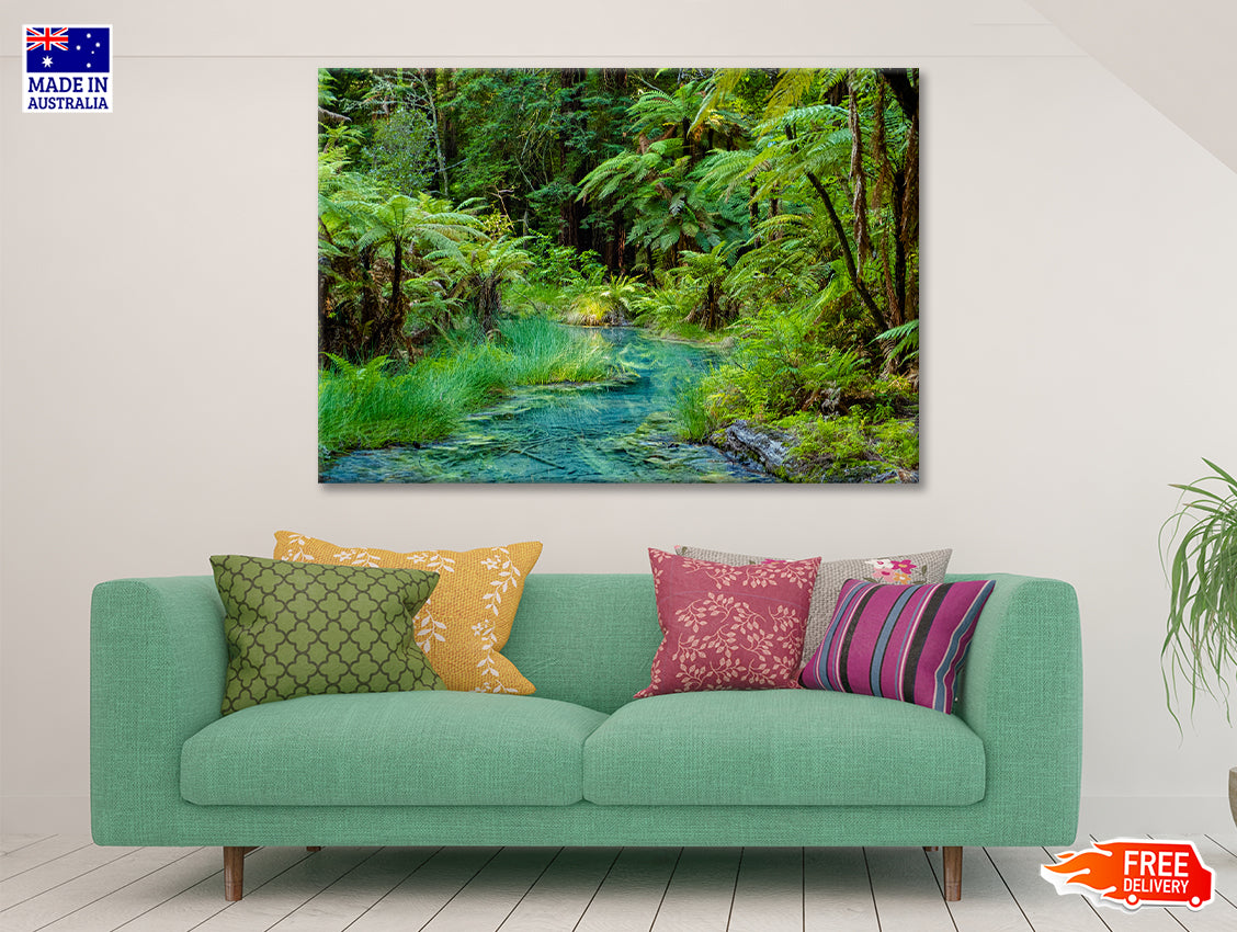 River in Whakarewarewa Forest Print 100% Australian Made - Bella Home Decor