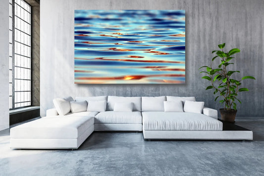 Ocean Sunset Minimalist UV Direct Aluminum Print Australian Made Quality