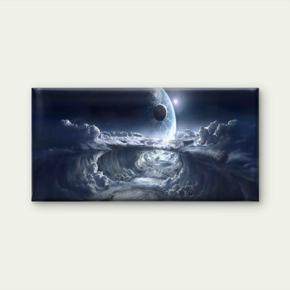 Cosmic Storm Sci-Fi Space Wall Art Canvas Office Home Room Framed 120x60cm