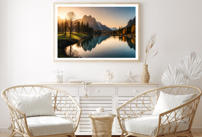 Lake, Trees, and Mountains Home Decor Premium Quality Poster Print Choose Your Sizes