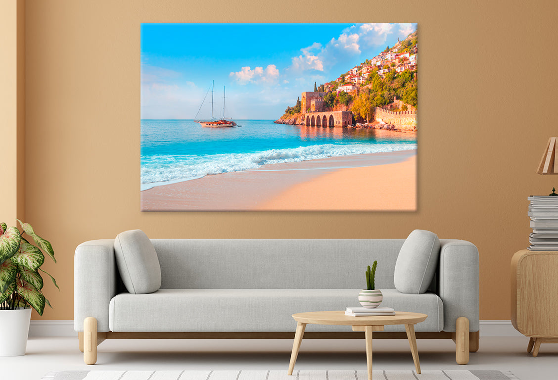 Ancient Shipyard Near Sandy Beach Wall Art Décor 100% Australian Made - Bella Home Decor
