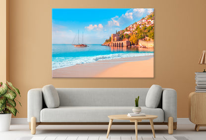Ancient Shipyard Near Sandy Beach Wall Art Décor 100% Australian Made - Bella Home Decor