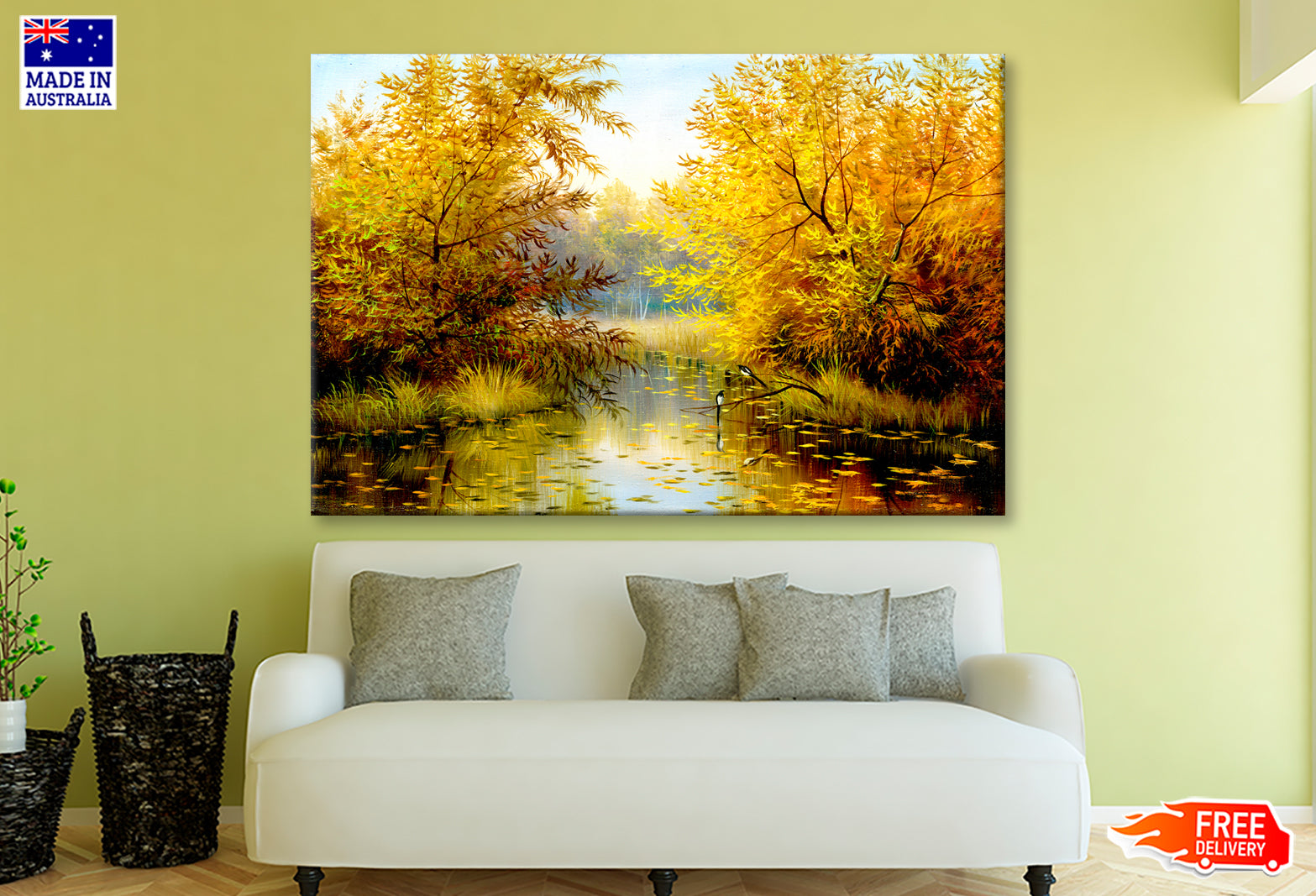 Wood Lake Oil Painting Wall Art Limited Edition High Quality Print