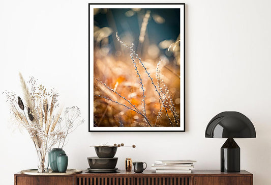 Blurred Autumn Golden Floral Home Decor Premium Quality Poster Print Choose Your Sizes