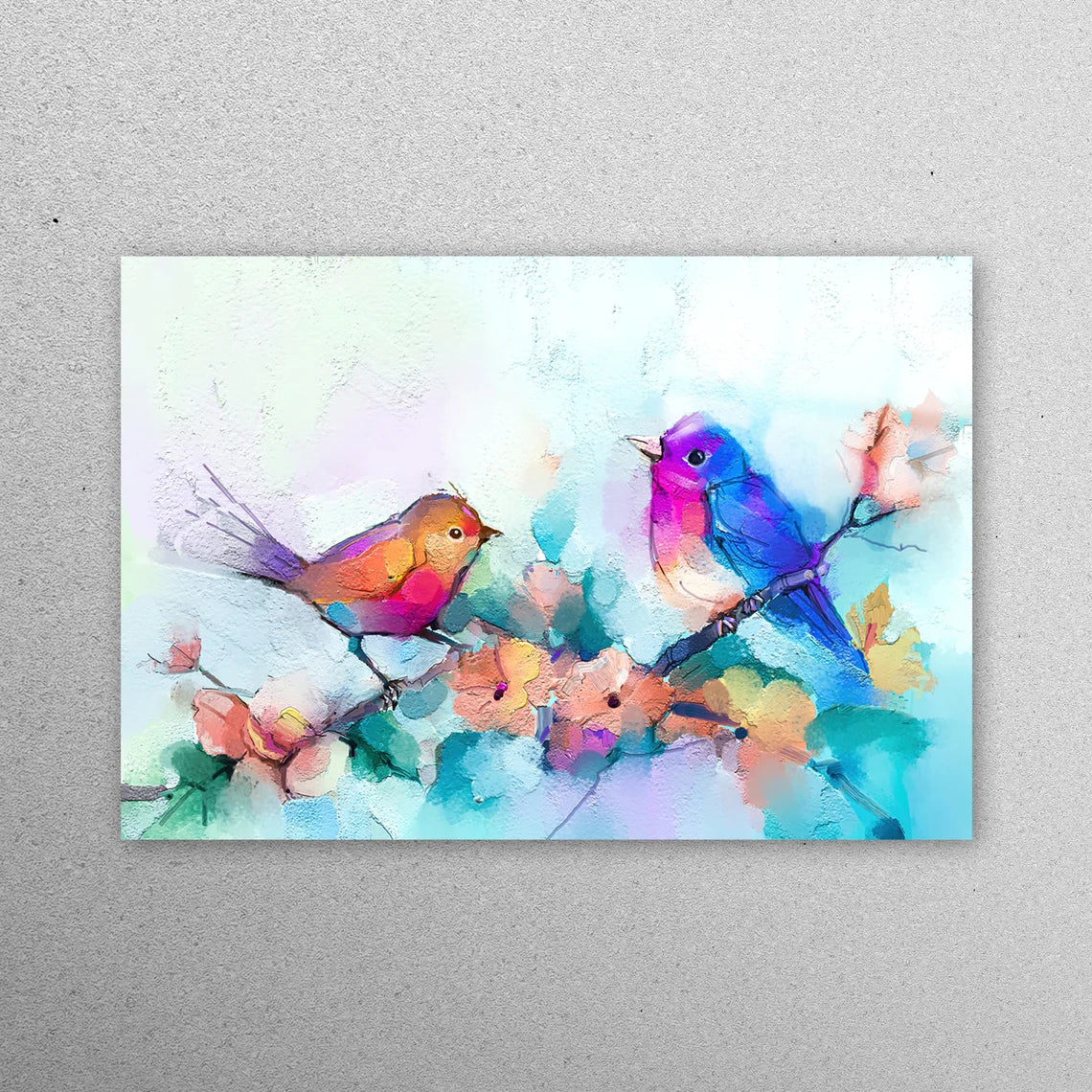 Two Birds on Branch Acrylic Glass Print Tempered Glass Wall Art 100% Made in Australia Ready to Hang