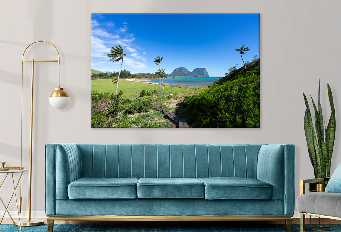 Lord Howe Island NSW Old Settlement Beach Lagoon Wall Art Decor 100% Australian Made