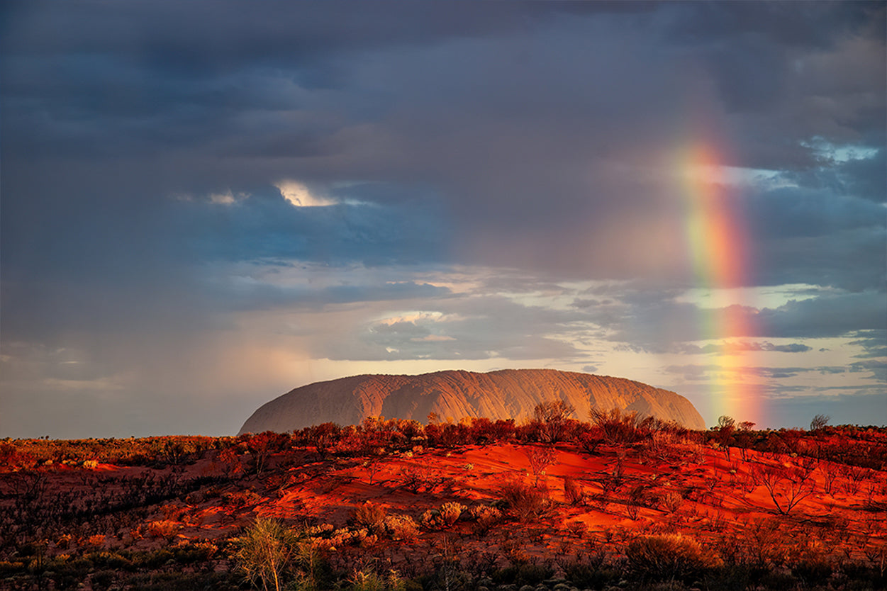 Uluru Ayers Rock Northern Territory Rainbow Wall Art Decor 100% Australian Made