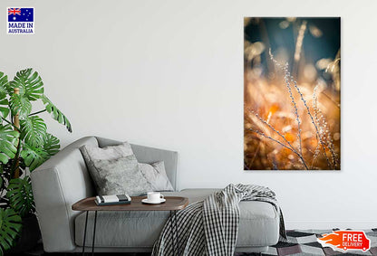Blurred Autumn Golden Floral Print 100% Australian Made