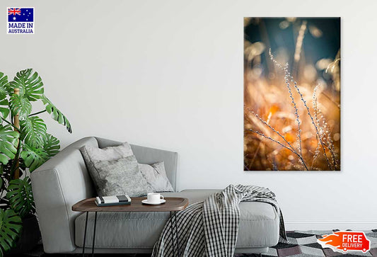 Blurred Autumn Golden Floral Print 100% Australian Made