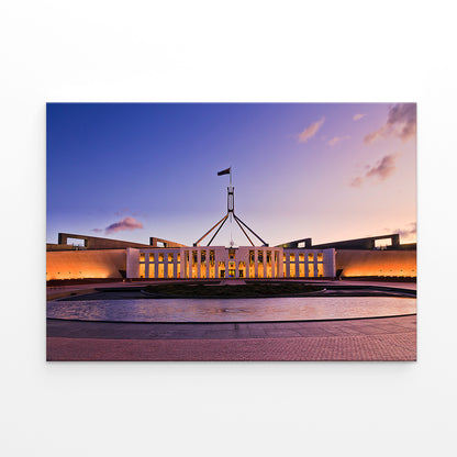Canberra ACT Australia Parliament House Sunset Wall Art Decor 100% Australian Made - Bella Home Decor