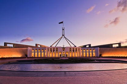 Canberra ACT Australia Parliament House Sunset Wall Art Decor 100% Australian Made - Bella Home Decor