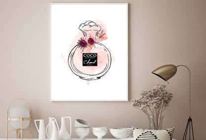 Peach Colored Luxury Perfume Bottle Design Home Decor Premium Quality Poster Print Choose Your Sizes