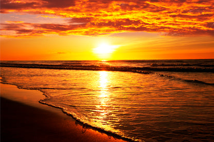 Golden Hour Sea Sunset Wall Art Decor 100% Australian Made