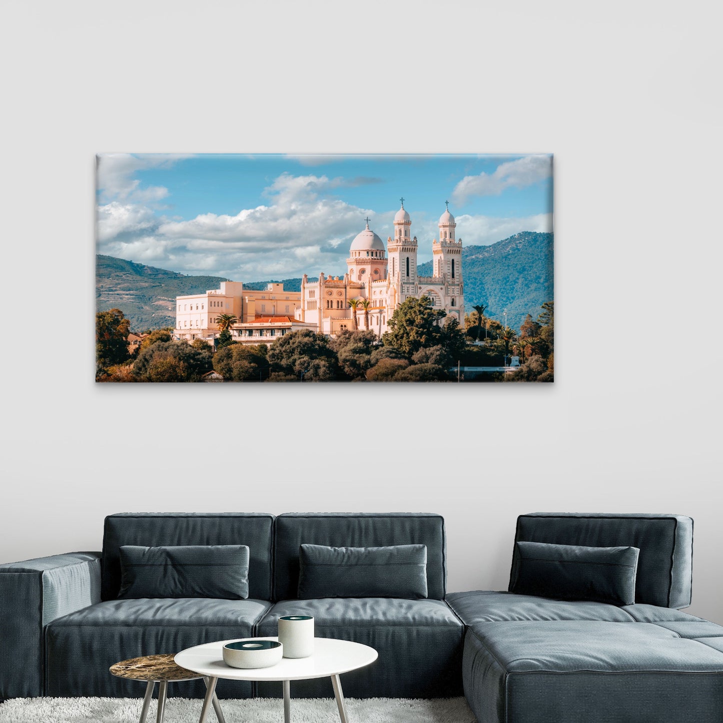 St Augustine Basilica Annaba Wall Art Canvas Office Home Room Framed 120x60cm - Bella Home Decor