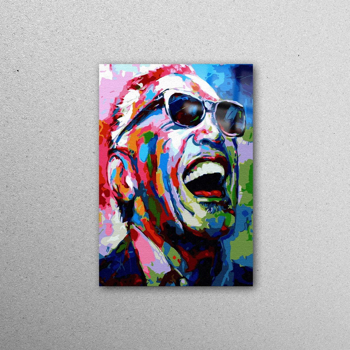 Musician Ray Charles Acrylic Glass Print Tempered Glass Wall Art 100% Made in Australia Ready to Hang