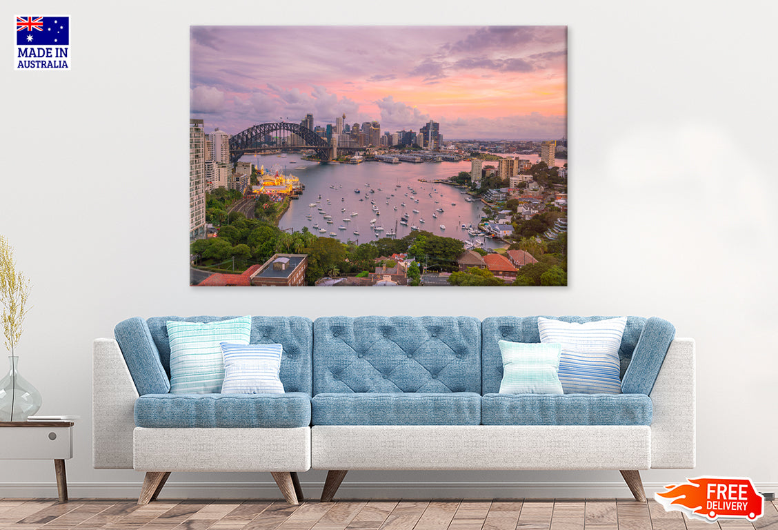 Sydney Town skyline Australia Print 100% Australian Made