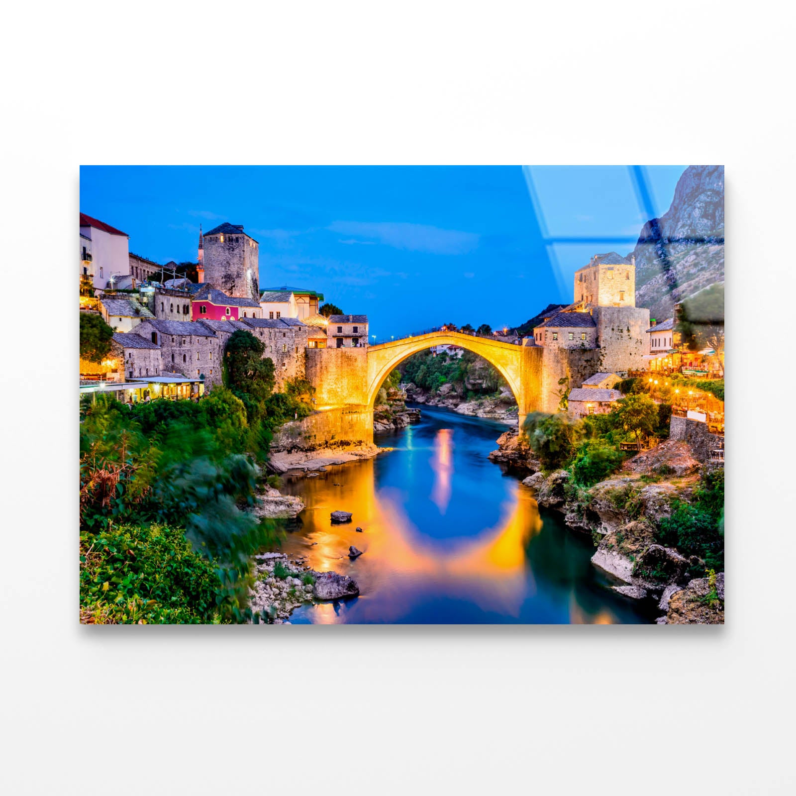 Mostar Bosnia Bridge Acrylic Glass Print Tempered Glass Wall Art 100% Made in Australia Ready to Hang