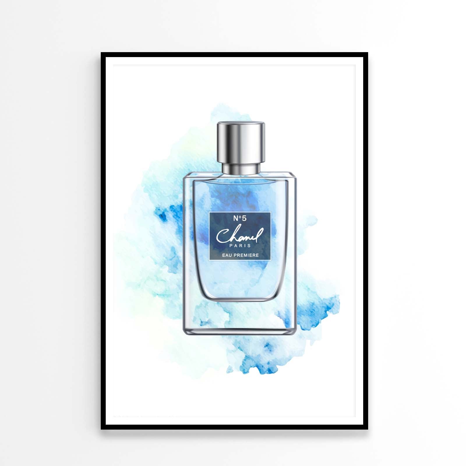 Blue Shaded Fashion Perfume Bottle Design Home Decor Premium Quality Poster Print Choose Your Sizes