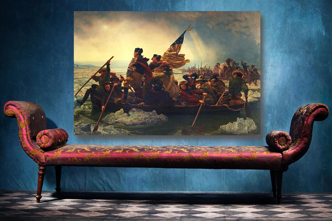 Washington Crossing The Delaware UV Direct Aluminum Print Australian Made Quality