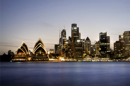 Sydney City with Opera House and Harbour Bridge Wall Art Decor 100% Australian Made