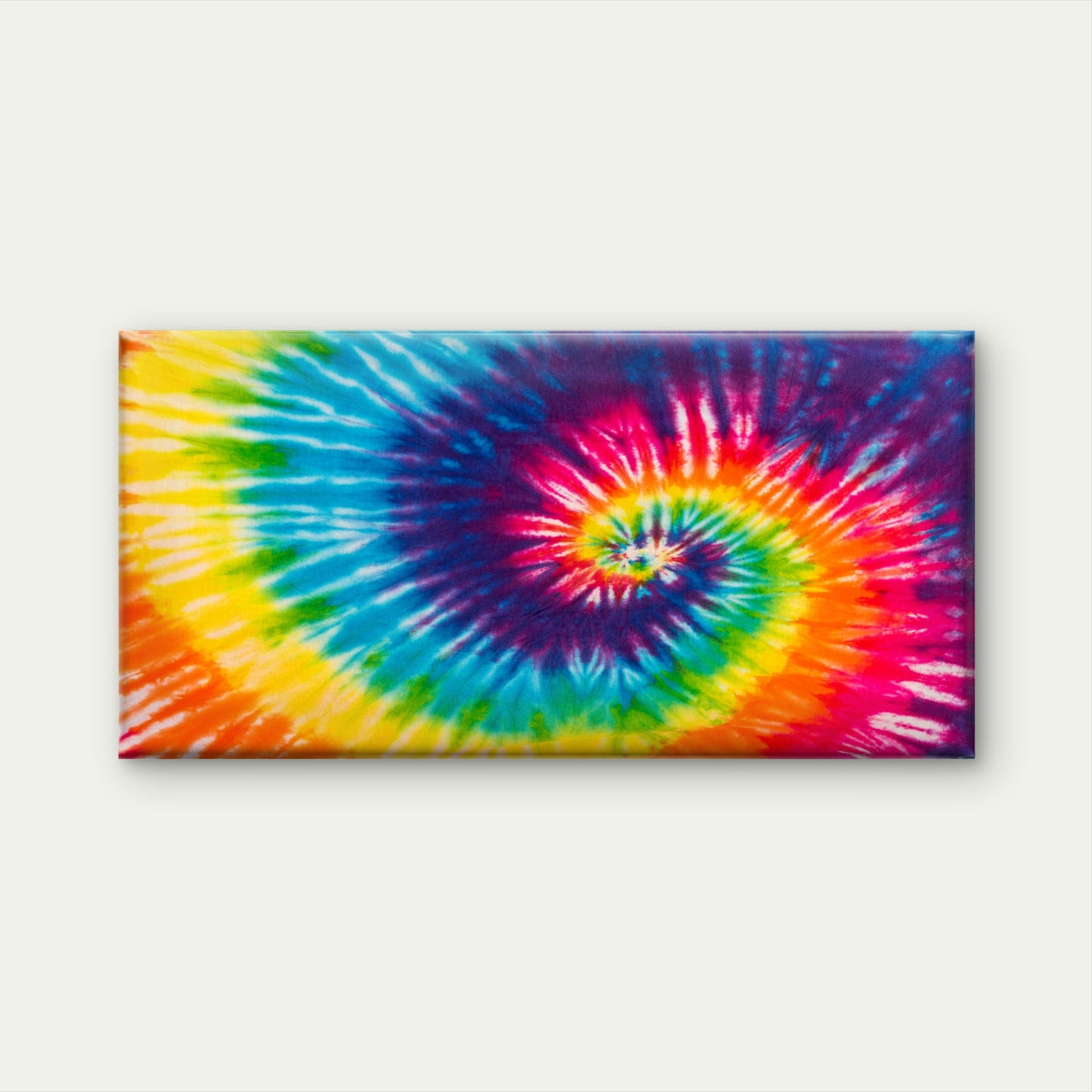 Rainbow Spiral Tie Dye Pattern Wall Art Canvas Office Home Room Framed 120x60cm - Bella Home Decor
