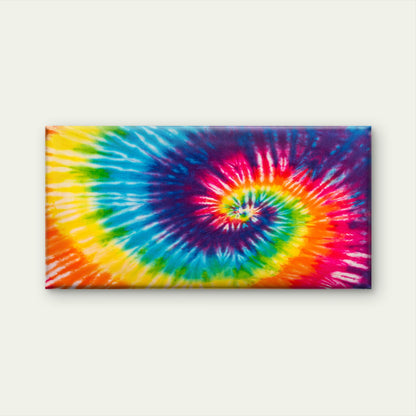 Rainbow Spiral Tie Dye Pattern Wall Art Canvas Office Home Room Framed 120x60cm - Bella Home Decor