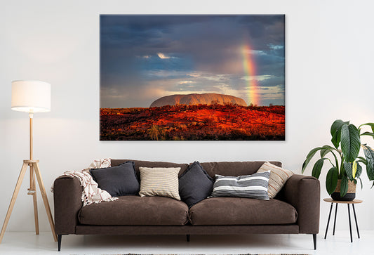 Uluru Ayers Rock Northern Territory Rainbow Wall Art Decor 100% Australian Made