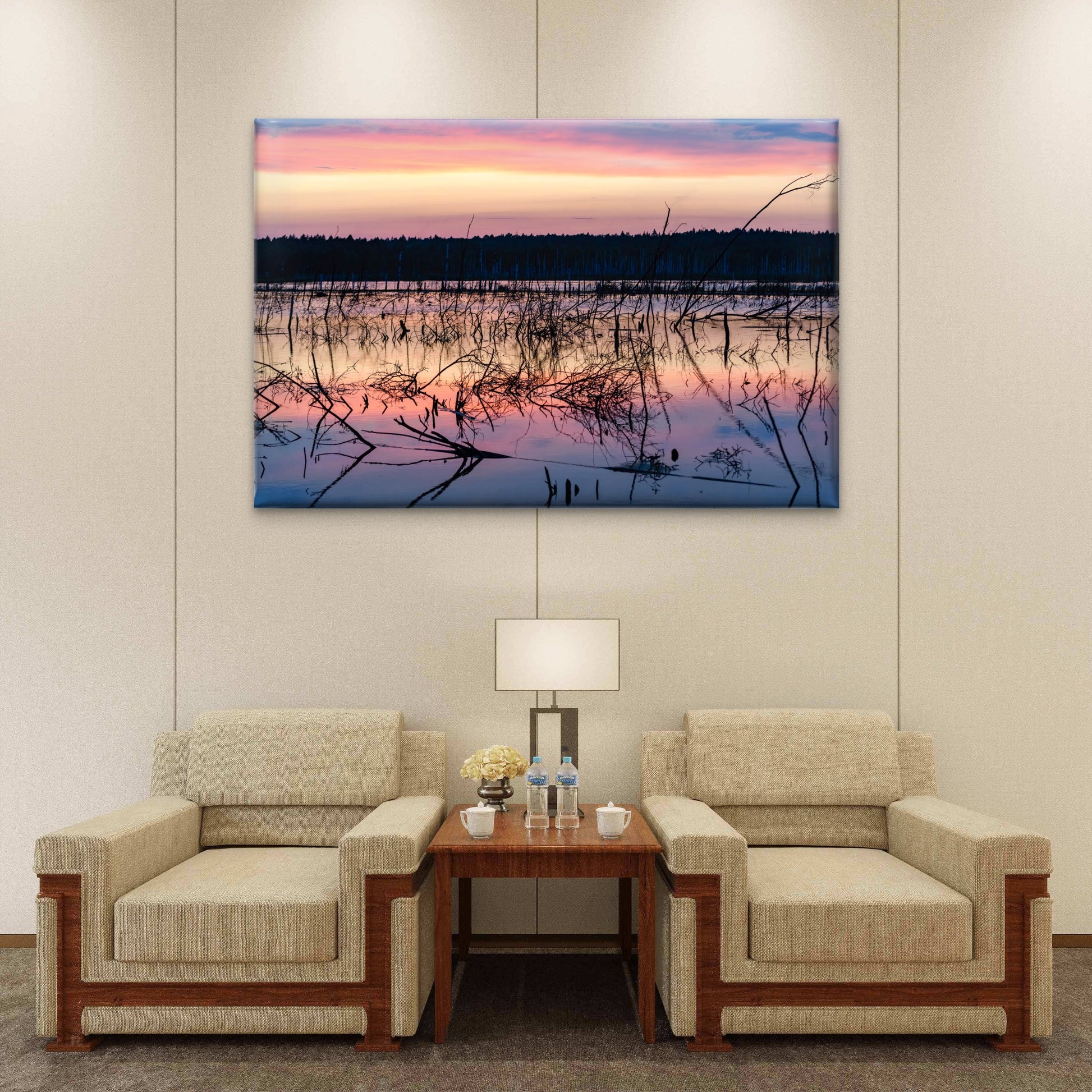 Sunset Swamp Lake Argyle Australia Wall Art Decor 100% Australian Made - Bella Home Decor