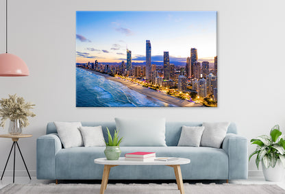 Gold Coast Queensland Surfers Paradise Skyline Wall Art Decor 100% Australian Made - Bella Home Decor