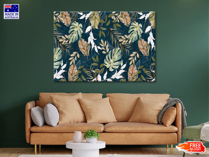 Beautiful Pattern of Tropical Leaves Print 100% Australian Made - Bella Home Decor