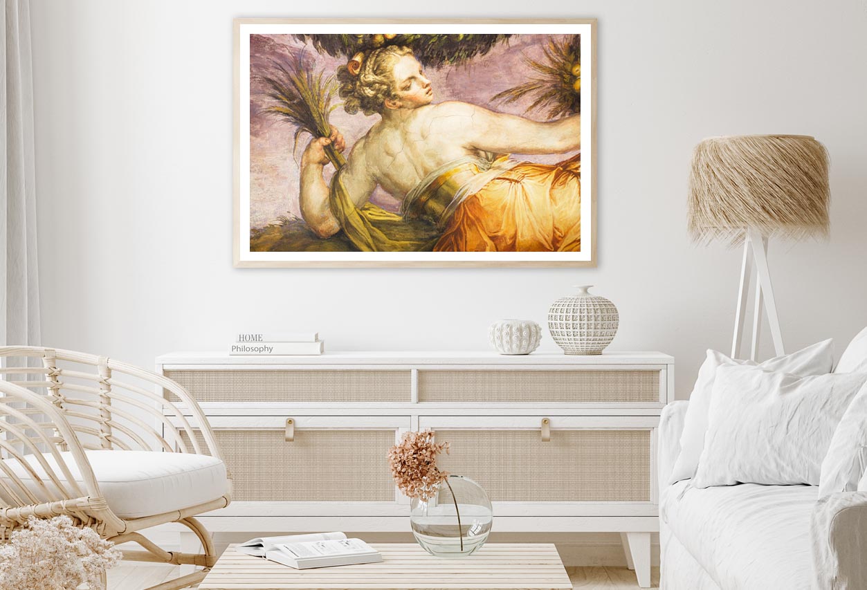 Old Fresco with Beautiful Woman from Palazzo Vecchio in Florence Home Decor Premium Quality Poster Print Choose Your Sizes - Bella Home Decor