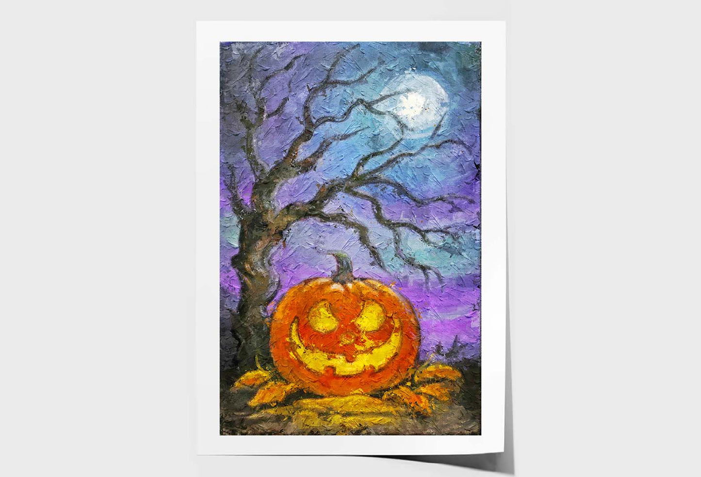 Halloween Spooky Night. Jack O Lantern Pumpkin Wall Art Limited Edition High Quality Print