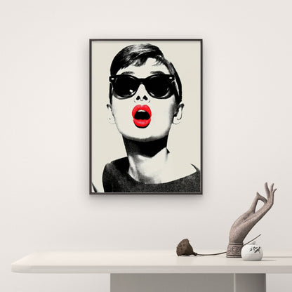 Red Lips Iconic Woman modern Art Fashion Home Decor Premium Quality Poster Print Choose Your Sizes - Bella Home Decor