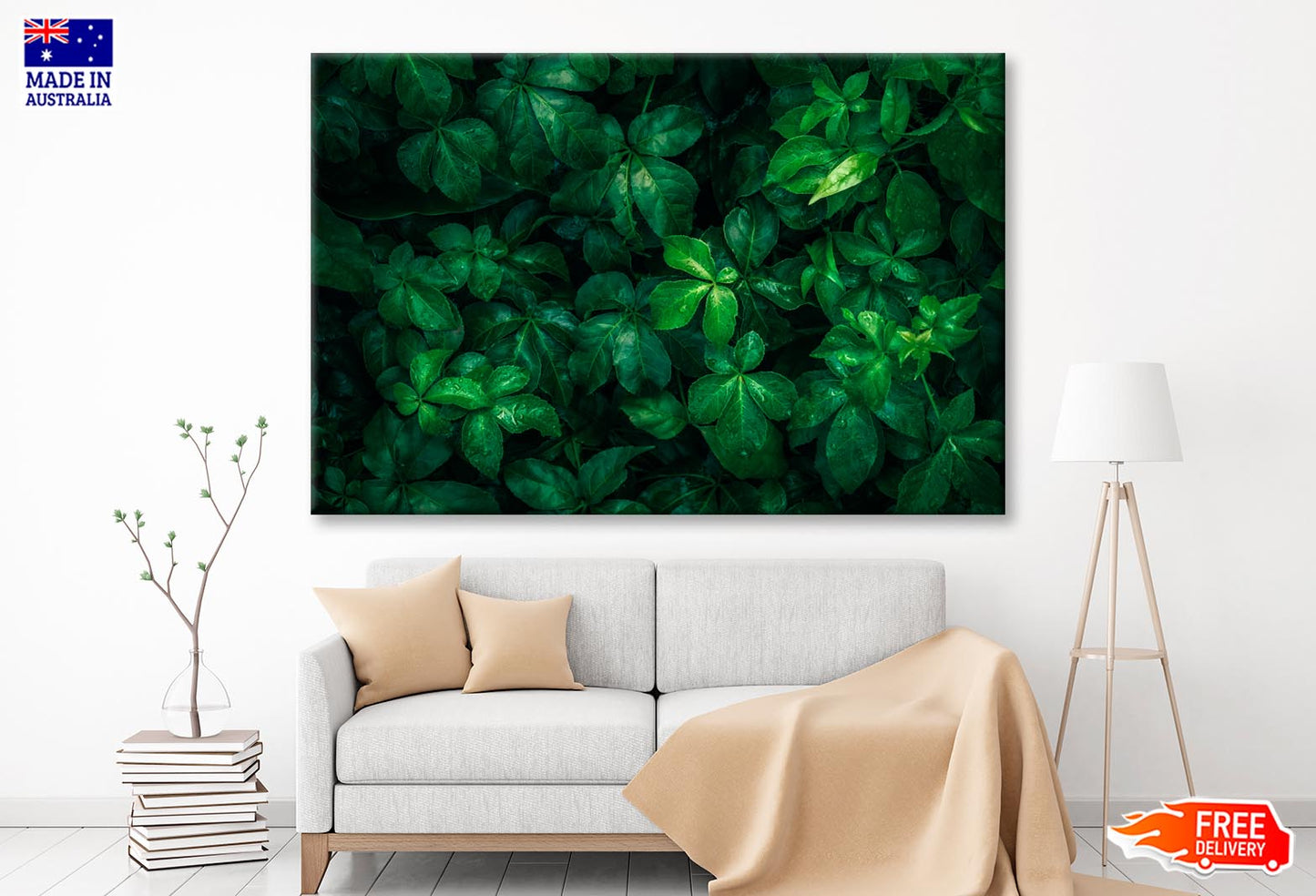 Foliage Of Tropical Leaf Wall Art Decor 100% Australian Made