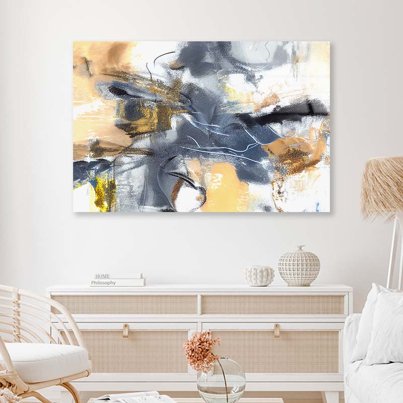 Smears Abstract Acrylic Glass Print Tempered Glass Wall Art 100% Made in Australia Ready to Hang