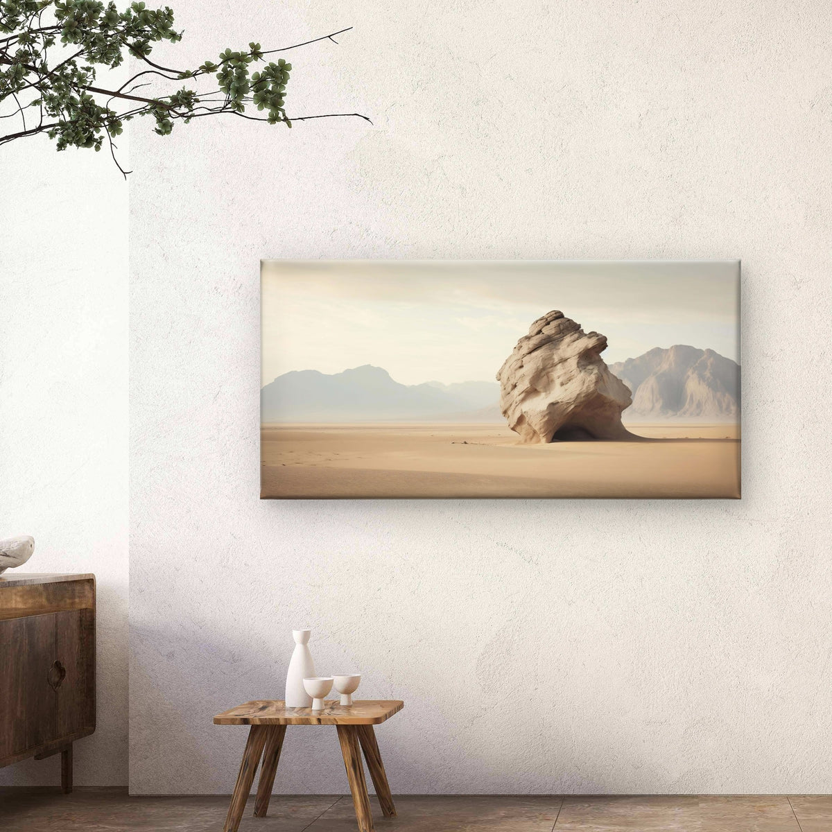 Desert Sandstone Rock Formation Wall Art Canvas Office Home Framed 120x60cm