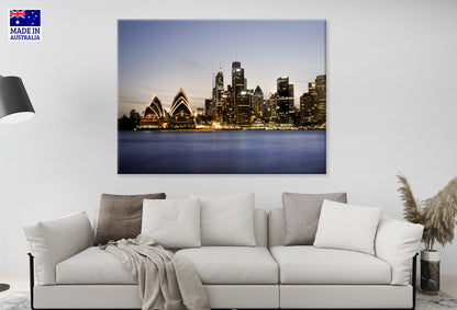 Sydney City with Opera House and Harbour Bridge Wall Art Decor 100% Australian Made