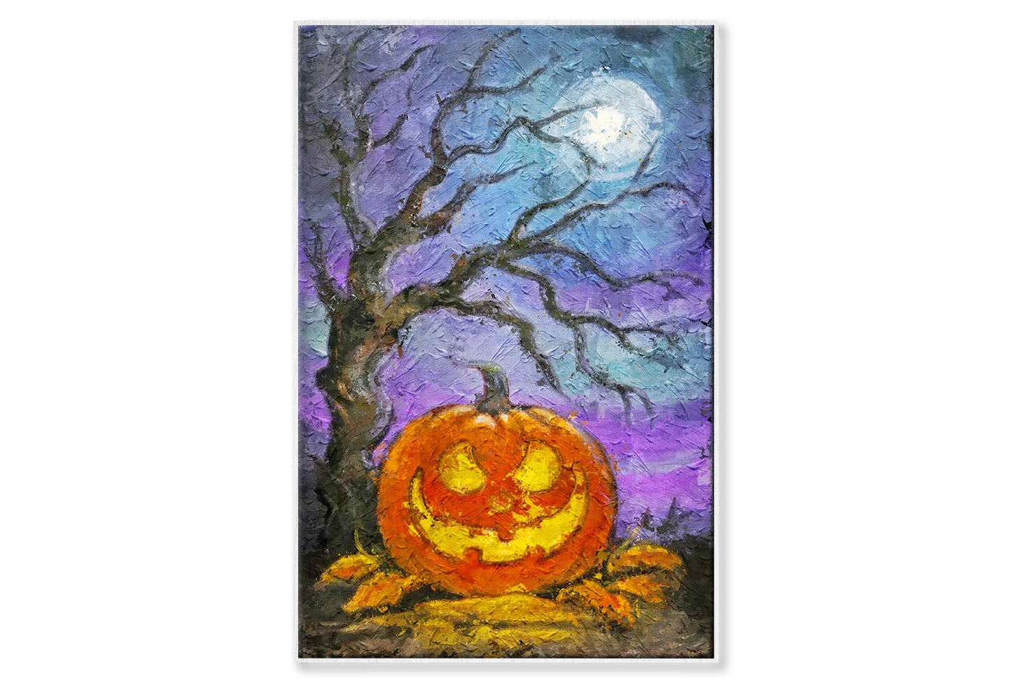 Halloween Spooky Night. Jack O Lantern Pumpkin Wall Art Limited Edition High Quality Print