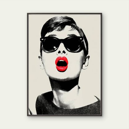 Red Lips Iconic Woman modern Art Fashion Home Decor Premium Quality Poster Print Choose Your Sizes - Bella Home Decor