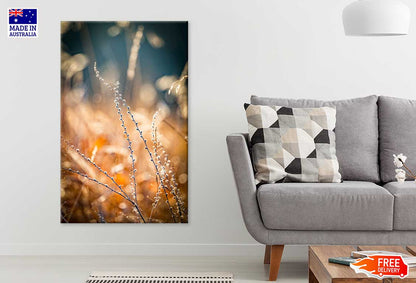 Blurred Autumn Golden Floral Print 100% Australian Made