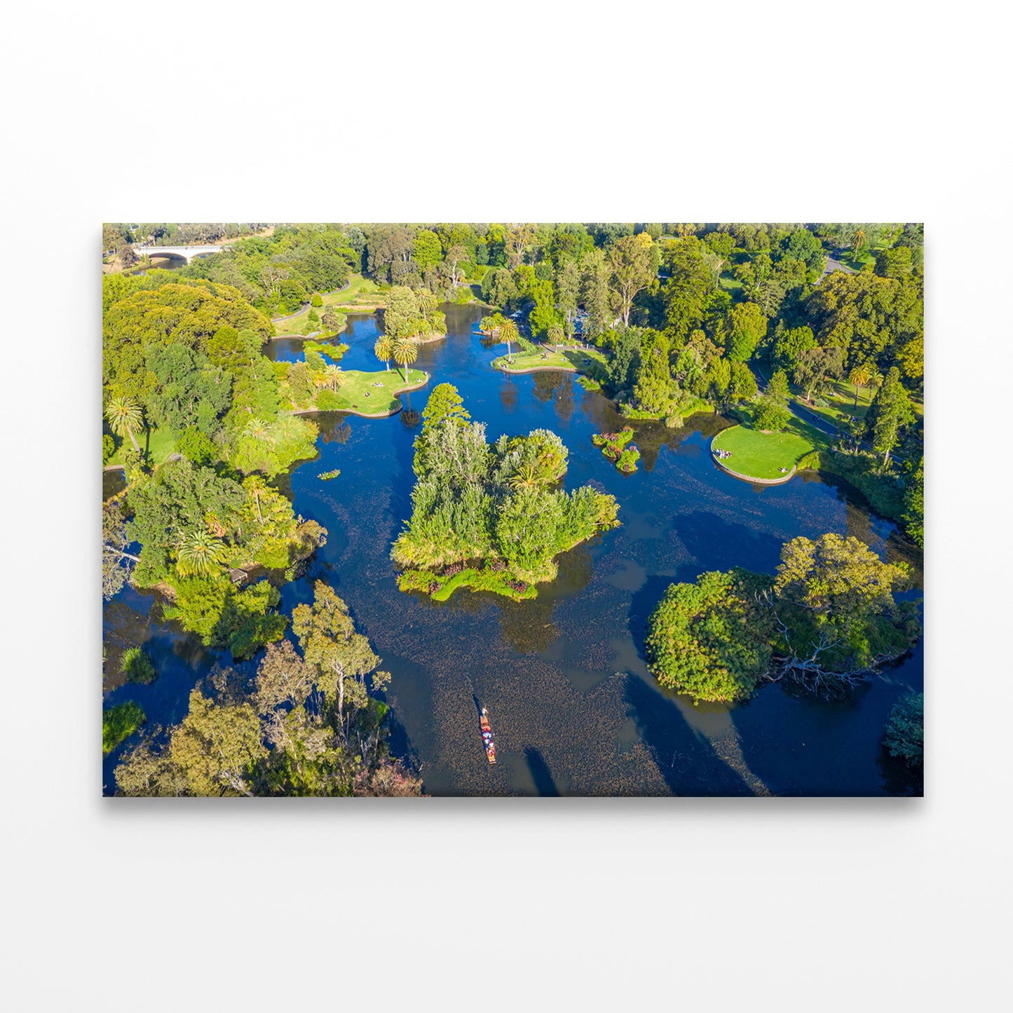 Royal Botanic Gardens Melbourne Lake Aerial View Wall Art Decor 100% Australian Made