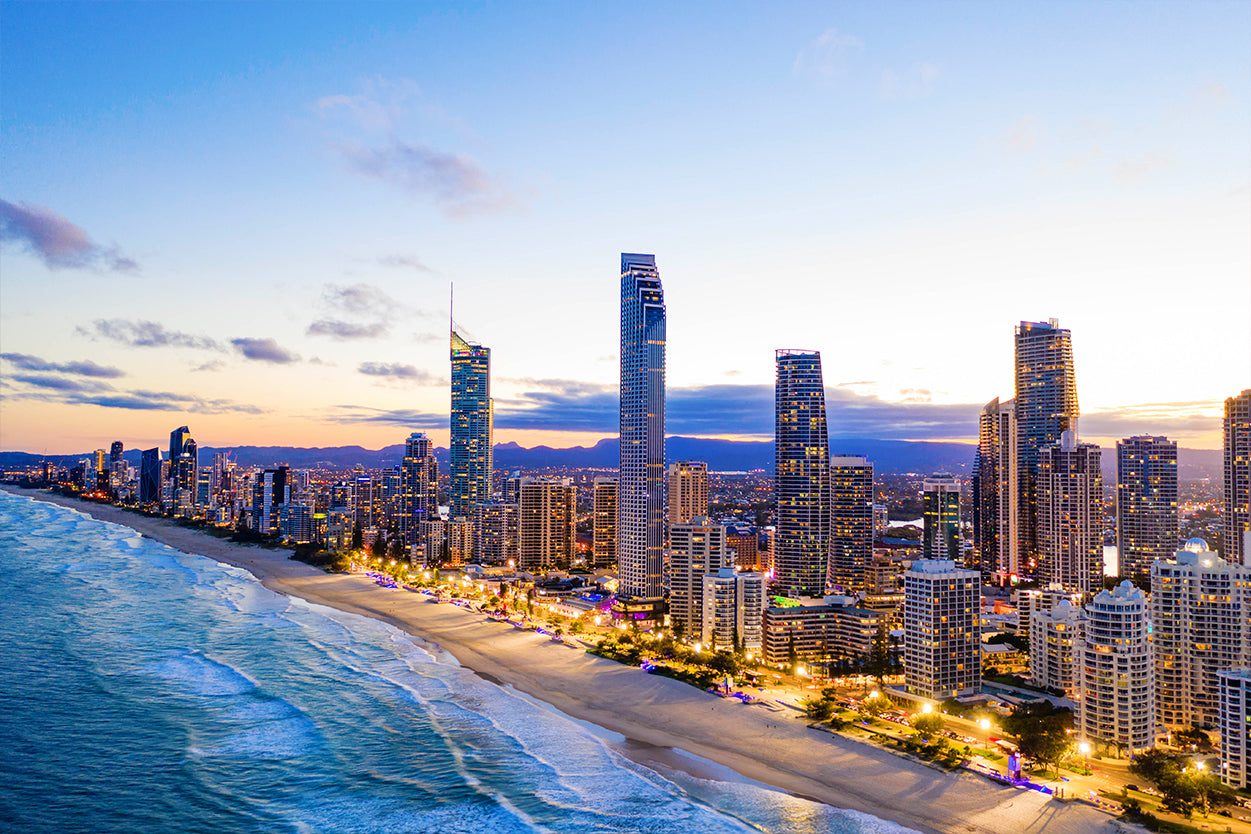 Gold Coast Queensland Surfers Paradise Skyline Wall Art Decor 100% Australian Made - Bella Home Decor