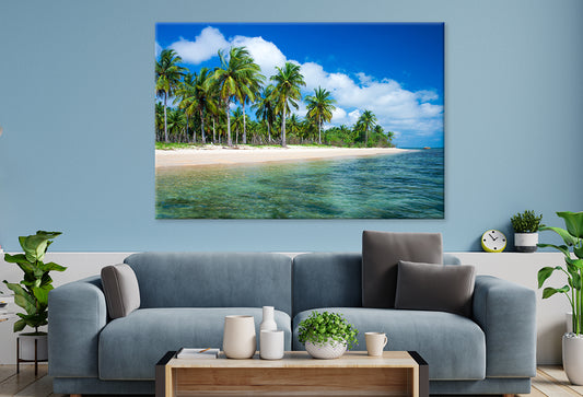 Tropical Beach in Sri Lanka Wall Art Decor 100% Australian Made