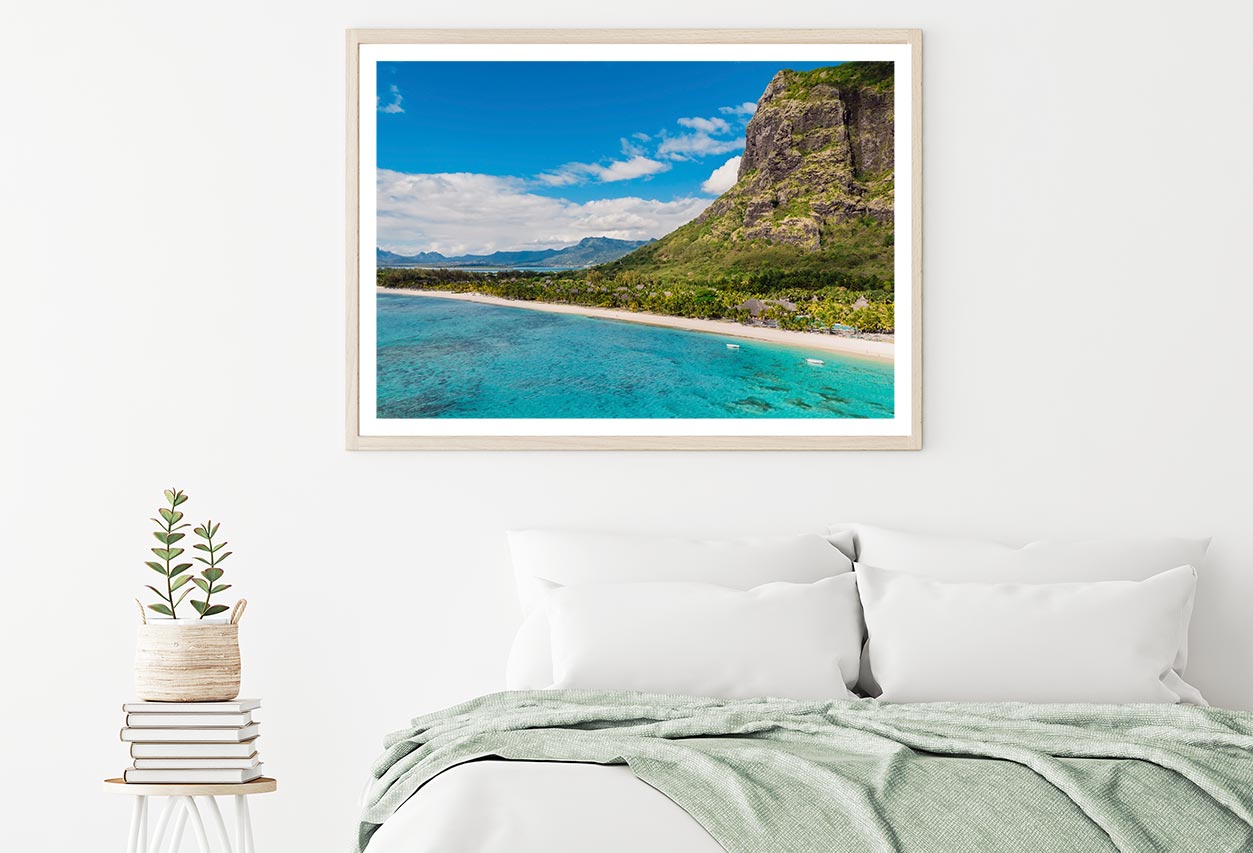 Le Morne Mountain Ocean & Beach Home Decor Premium Quality Poster Print Choose Your Sizes