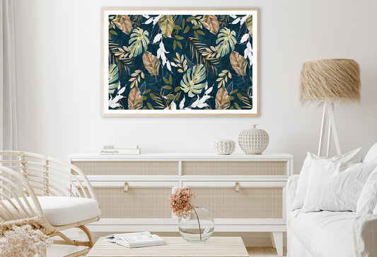 Beautiful Pattern of Tropical Leaves Home Decor Premium Quality Poster Print Choose Your Sizes